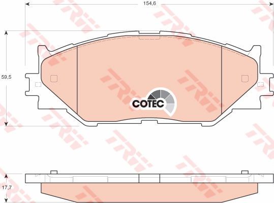 Kit de plaquettes de frein, frein à disque COTEC