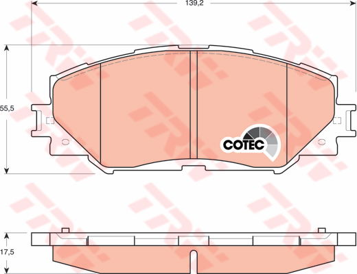 Kit de plaquettes de frein, frein à disque COTEC