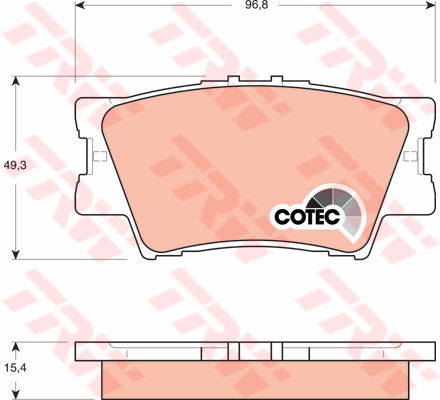 Kit de plaquettes de frein, frein à disque COTEC