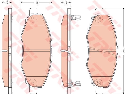 Kit de plaquettes de frein, frein à disque