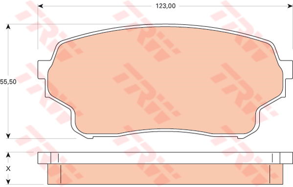 Kit de plaquettes de frein, frein à disque