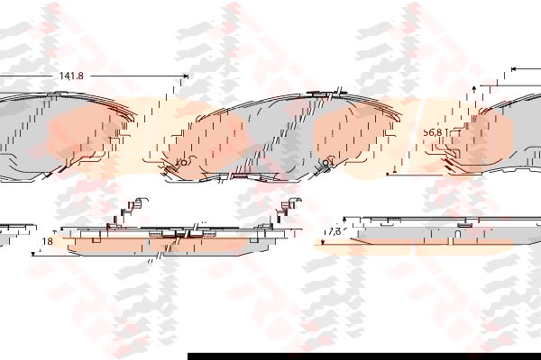 Kit de plaquettes de frein, frein à disque