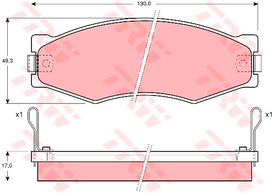 Kit de plaquettes de frein, frein à disque