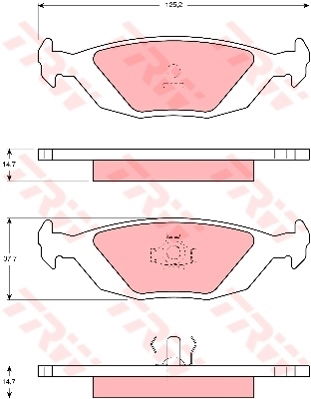 Kit de plaquettes de frein, frein à disque