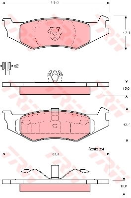 Kit de plaquettes de frein, frein à disque