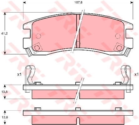 Kit de plaquettes de frein, frein à disque