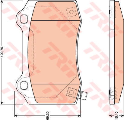 Kit de plaquettes de frein, frein à disque