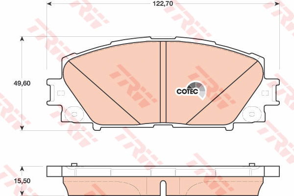 Kit de plaquettes de frein, frein à disque COTEC