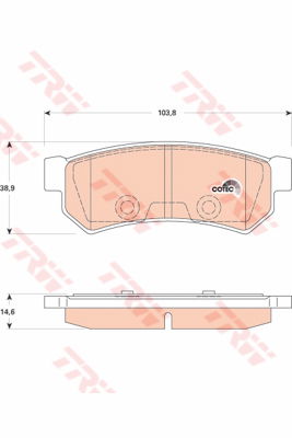 Kit de plaquettes de frein, frein à disque COTEC