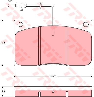 Kit de plaquettes de frein, frein à disque