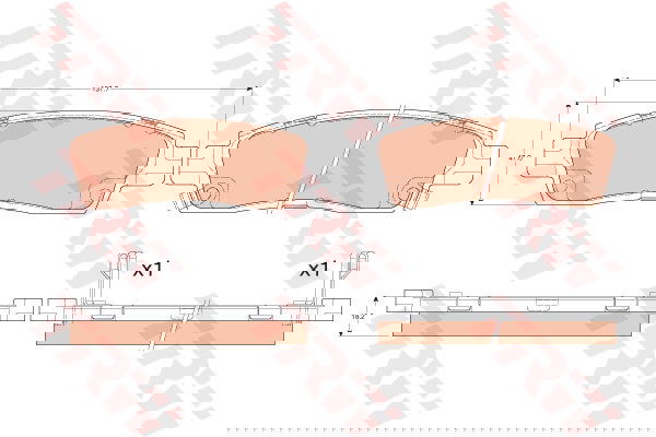 Kit de plaquettes de frein, frein à disque