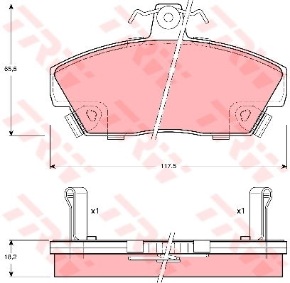 Kit de plaquettes de frein, frein à disque