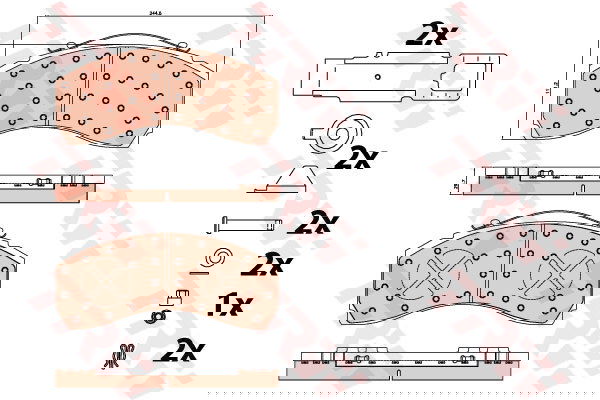 Kit de plaquettes de frein, frein à disque PROEQUIP