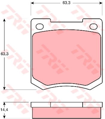 Kit de plaquettes de frein, frein à disque