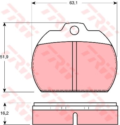 Kit de plaquettes de frein, frein à disque