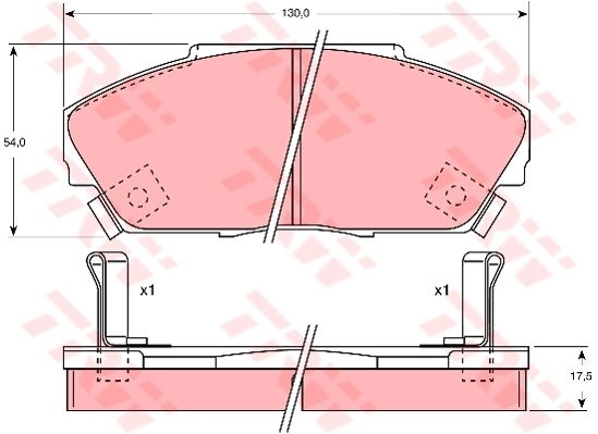 Kit de plaquettes de frein, frein à disque