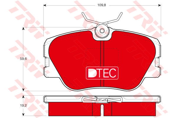 Kit de plaquettes de frein, frein à disque DTEC COTEC