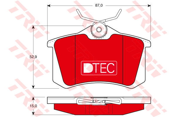 Kit de plaquettes de frein, frein à disque DTEC COTEC