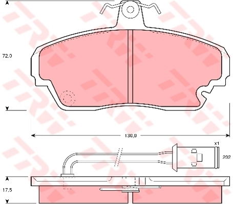 Kit de plaquettes de frein, frein à disque COTEC