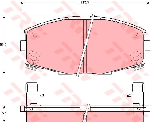 Kit de plaquettes de frein, frein à disque