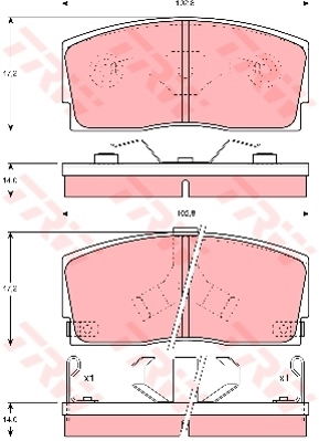 Kit de plaquettes de frein, frein à disque