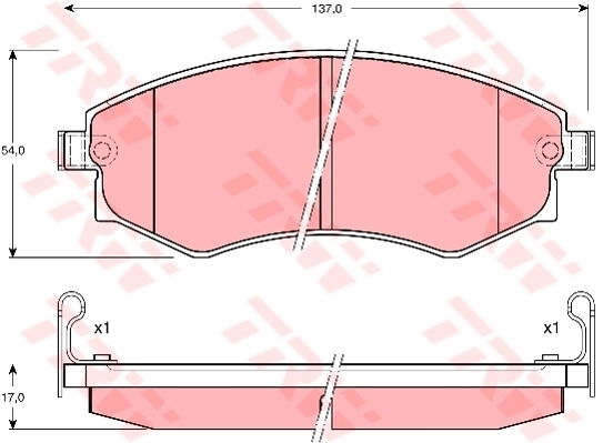 Kit de plaquettes de frein, frein à disque