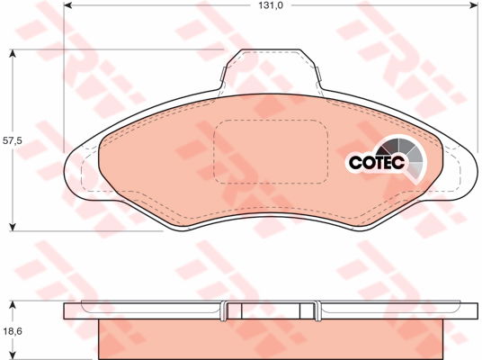 Kit de plaquettes de frein, frein à disque COTEC