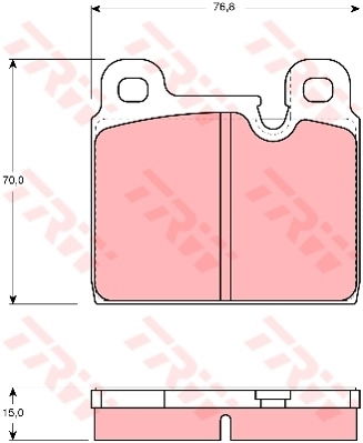 Kit de plaquettes de frein, frein à disque