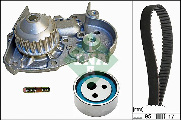 Pompe à eau + kit de courroie de distribution