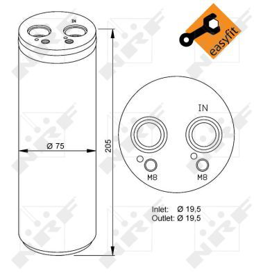 Filtre déshydratant, climatisation EASY FIT