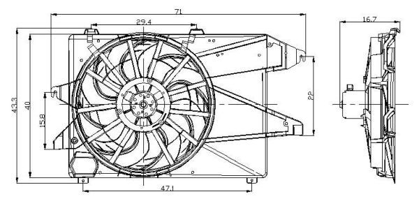 Ventilateur, refroidissement du moteur