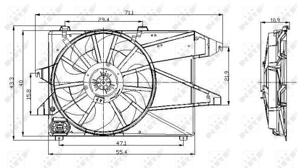 Ventilateur, refroidissement du moteur