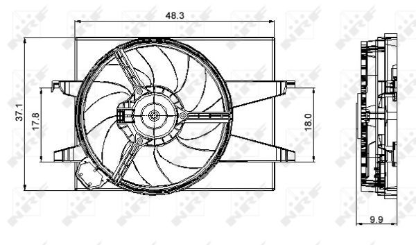 Ventilateur, refroidissement du moteur