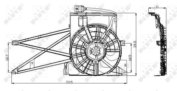 Ventilateur, refroidissement du moteur