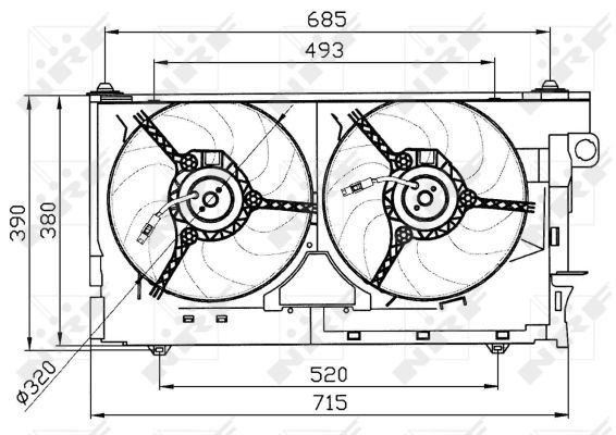 Ventilateur, refroidissement du moteur