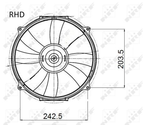 Ventilateur, refroidissement du moteur