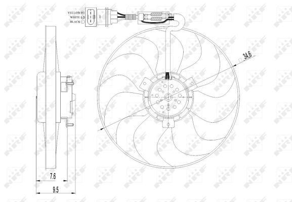 Ventilateur, refroidissement du moteur