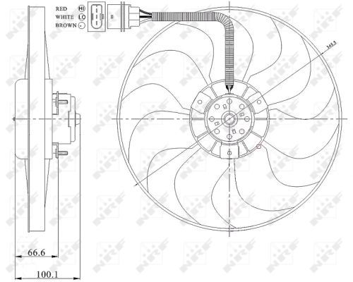 Ventilateur, refroidissement du moteur