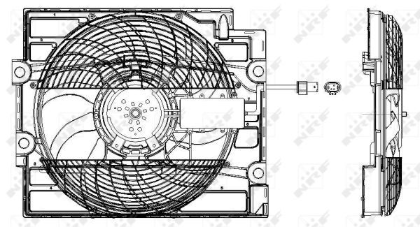 Ventilateur, refroidissement du moteur