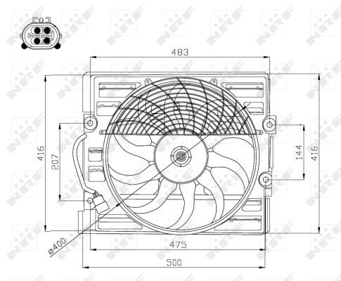 Ventilateur, refroidissement du moteur