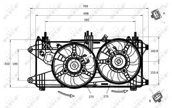 Ventilateur, refroidissement du moteur