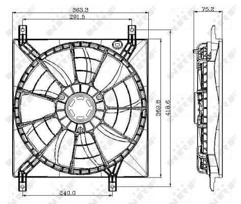 Ventilateur, refroidissement du moteur