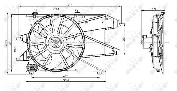 Ventilateur, refroidissement du moteur