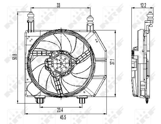 Ventilateur, refroidissement du moteur