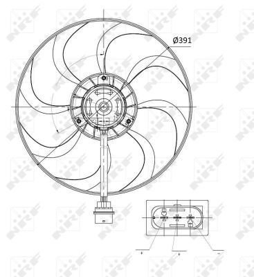 Ventilateur, refroidissement du moteur