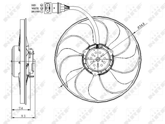 Ventilateur, refroidissement du moteur