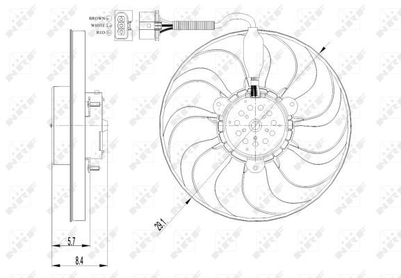 Ventilateur, refroidissement du moteur