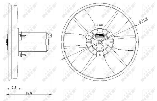 Ventilateur, refroidissement du moteur