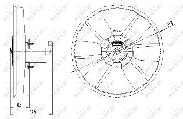 Ventilateur, refroidissement du moteur