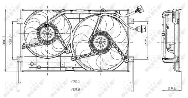 Ventilateur, refroidissement du moteur